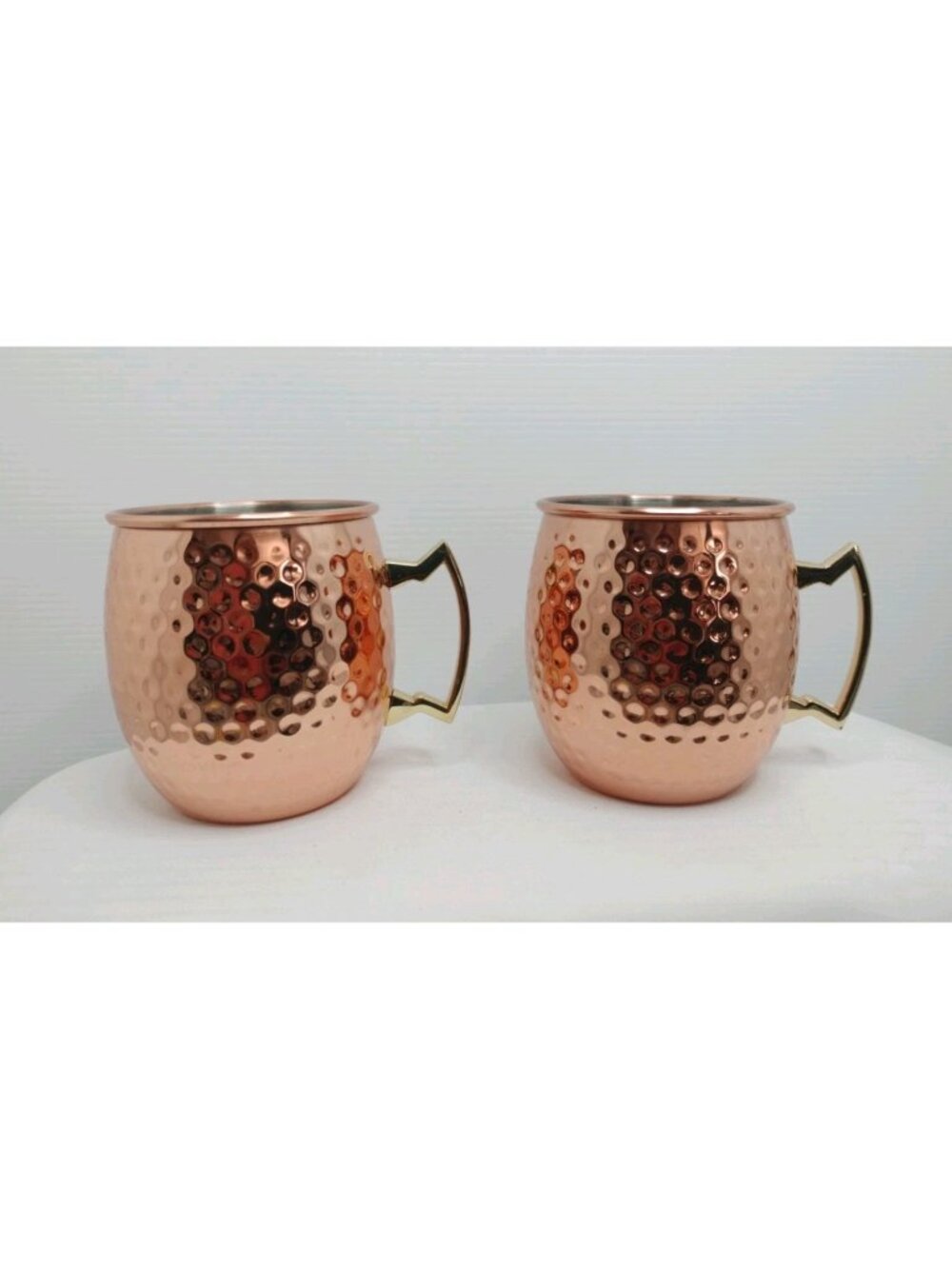 Towle Living Hammered Copper Mug w/ Brass Handle - 4"X3"1/2 New